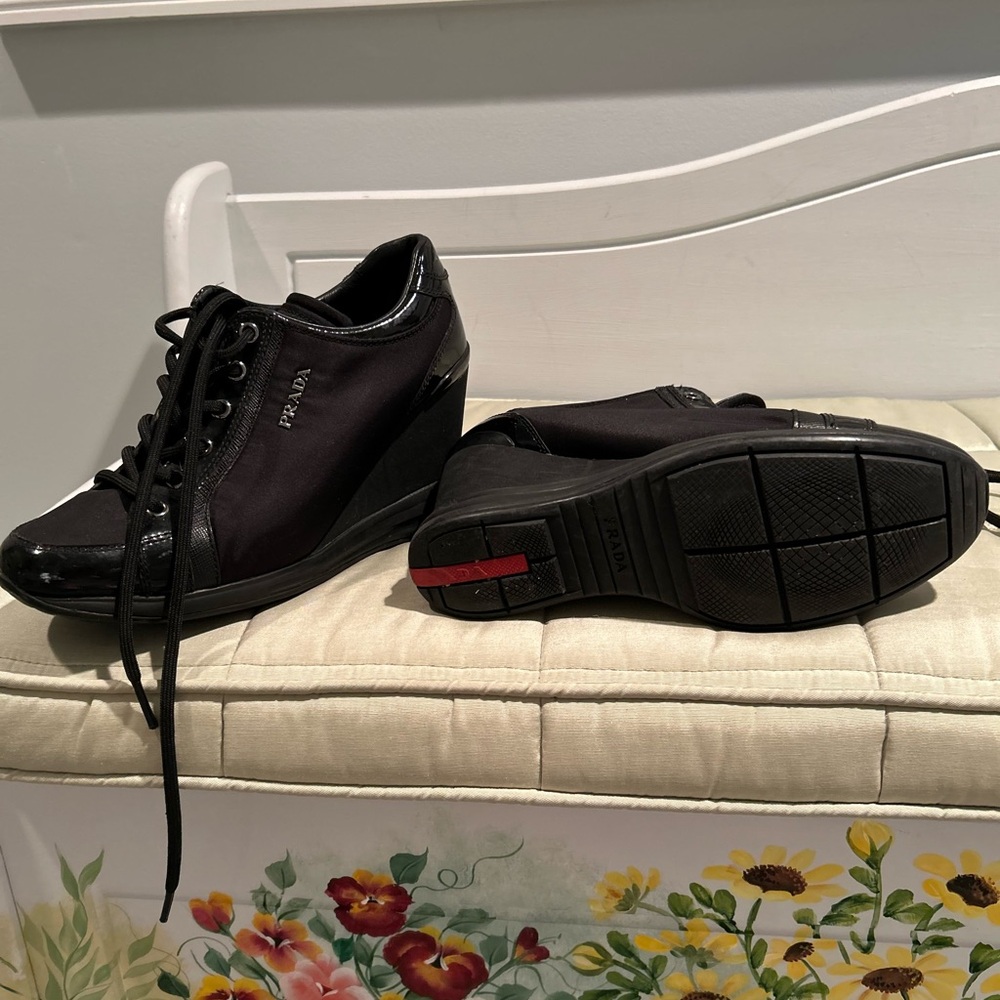 Prada sport Milano Black lace up sneakers - Picture 5 of 8